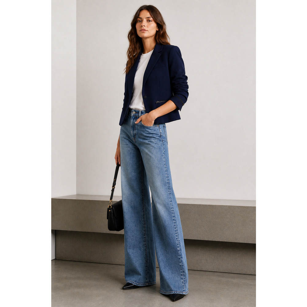 Veronica Beard 12 Navy Core Schoolboy Scuba Dickey Jacket $645 Fitted Blazer NWT - Picture 8 of 9